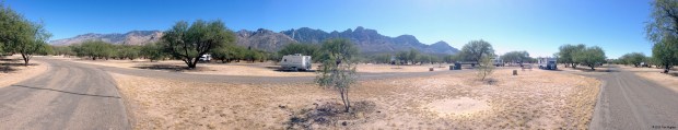 Panoramic view of mountains around Catalina State Park