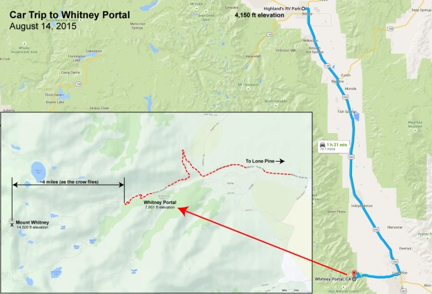 Whitney Portal Trip (click to enlarge)